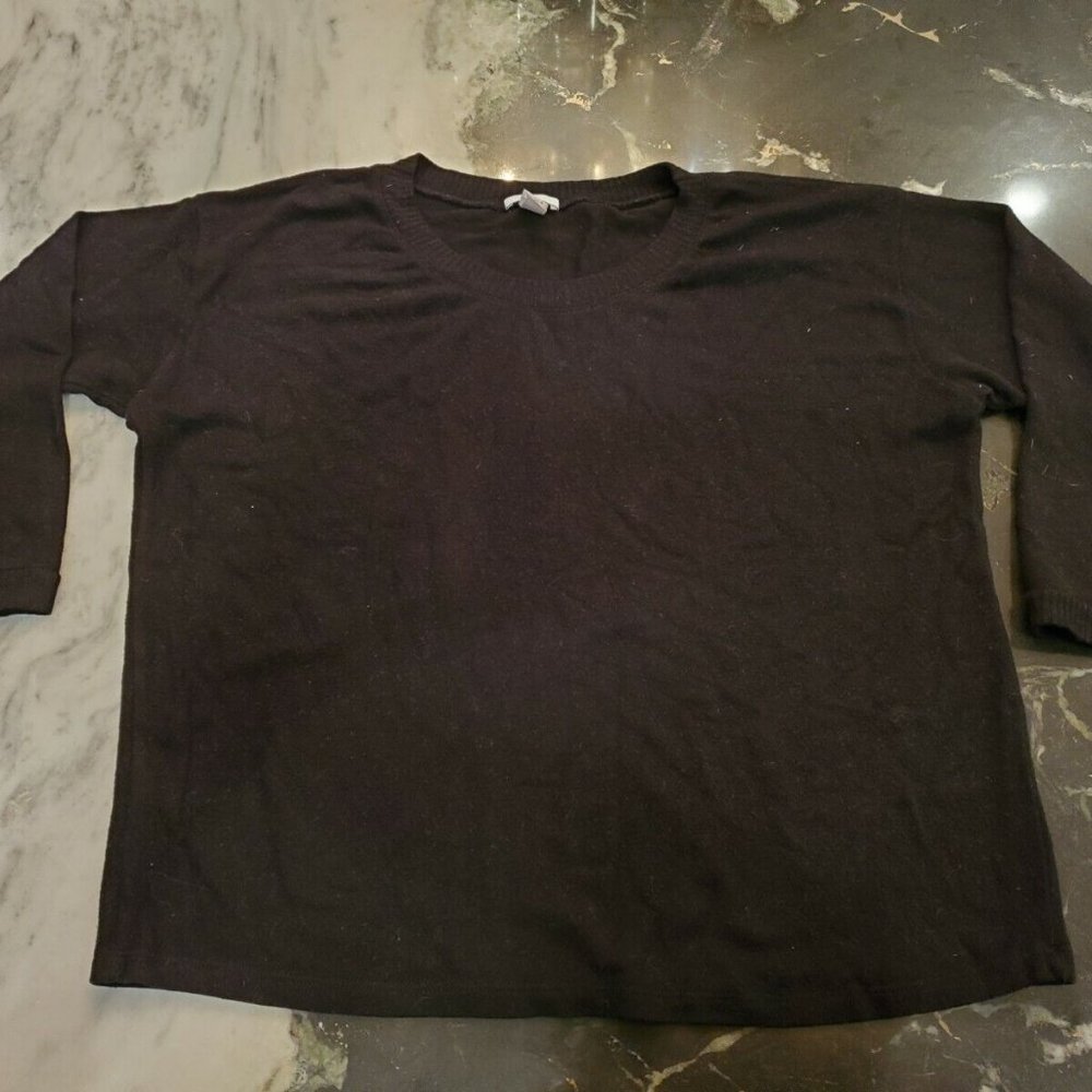 Eberjey Womens Long Sleeve Sweater Black Size S/P